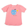 Camiseta para bebé niña en licra color coral