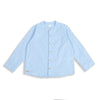Camisa manga larga para bebé niño en popelina color azul