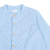 Camisa manga larga para bebé niño en popelina color azul