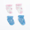 Medias x 2 para recién nacida en algodón color azul claro