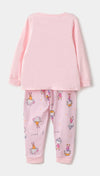 Pijama para bebé niña en tela suave color rosado