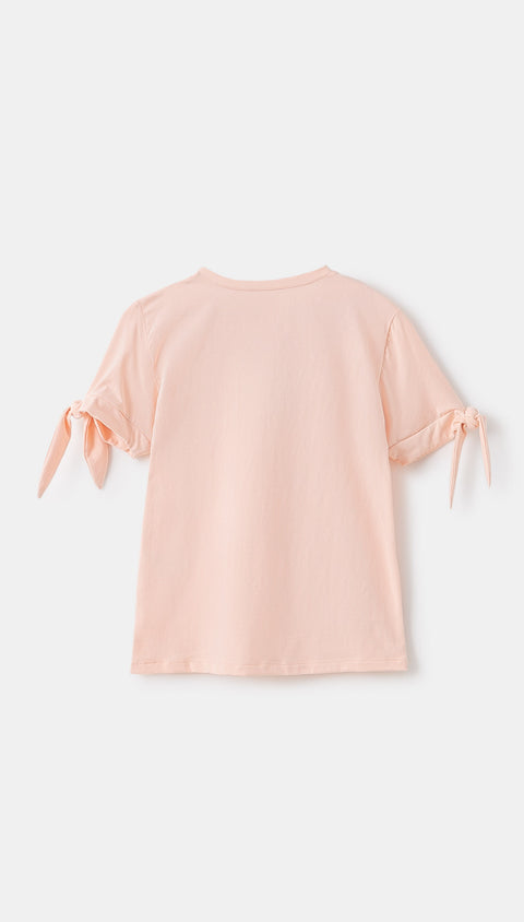 Camiseta para niño en licra color salmón