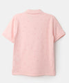 Camiseta tipo polo para niño en algodón color rosado claro