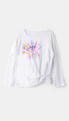 Camiseta para niña en licra color blanco