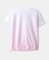 Camiseta para niña en licra color blanco