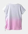Camiseta Para Bebé Niña En Licra Color Blanco y Rosado