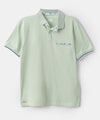 Camiseta tipo polo para niño en algodón color verde claro