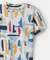 Camiseta para niño en tela suave color marfil