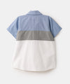 Camisa para bebé niño en popelina color azul