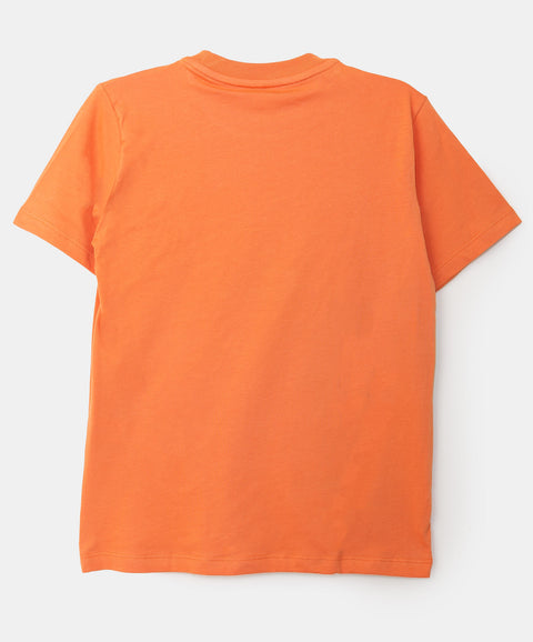 Camiseta para niño en tela suave color naranja