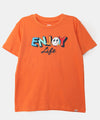 Camiseta para bebé niño en tela suave color naranja