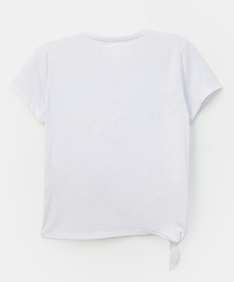 Camiseta Para Niña En Licra Color Blanco