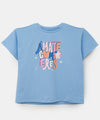 Camiseta para niña en licra color hortensia
