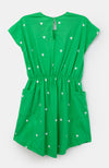 Vestido para niña en licra color verde