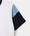 Camiseta manga corta para niño en tela suave color blanco