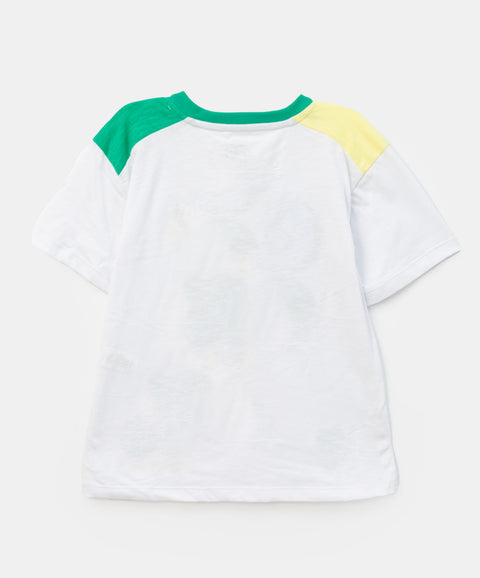 Camiseta para bebé niño en tela suave color blanco