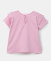 Camiseta para recién nacida en licra color rosado