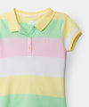 Camiseta tipo polo para niña en algodón color amarillo claro