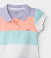 Camiseta tipo polo para bebé niña en algodón color lila