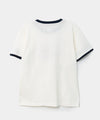 Camiseta manga corta para bebé niño en tela suave color marfil