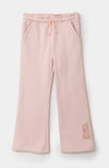 Pantalón deportivo para niña en perchado color rosado
