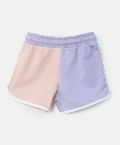 Short para bebé niña en burda color lila