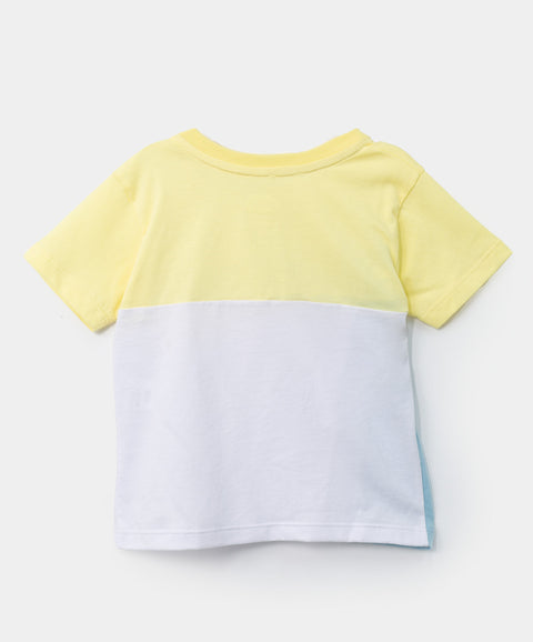 Camiseta Para Recién Nacido En Tela Suave Manga Corta Color Lima