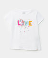Camiseta Para Bebé Niña En Licra Color Blanco