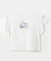 Camiseta Para Niña En Licra Color Blanco - Boleros En Hombros