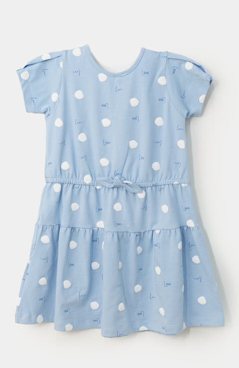 Vestido para bebé niña en licra color azul claro