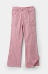 Pantalón cargo para niña en drill color rosado